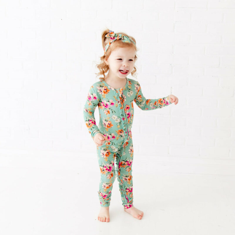 Dreamiere Flower Child Ruffle Convertible Footie