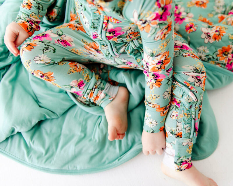 Flower Child Ruffle Convertible Footie