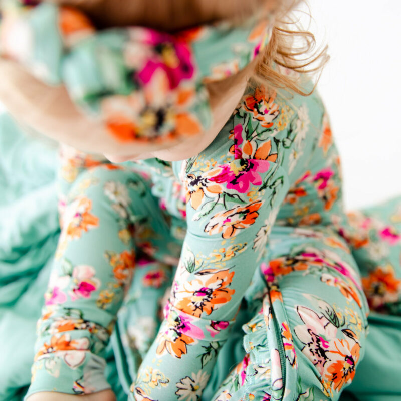 Flower Child Ruffle Convertible Footie available at Blossom
