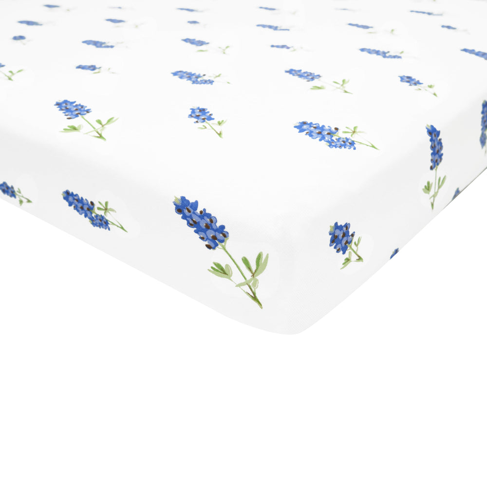 Kyte BABY Crib Sheet in Periwinkle Blossom