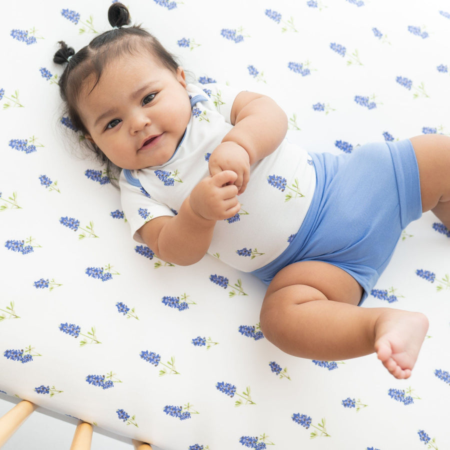 Kyte Baby Short Sleeve Toddler Pajama Set - Periwinkle Bluebonnet Kyte Baby Short Sleeve Toddler Pajama Set - Periwinkle Bluebonnet
