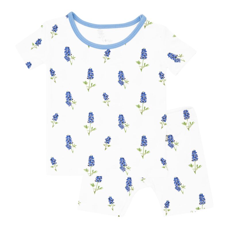 Kyte BABY Short Sleeve Toddler Pajama Set in Periwinkle Bluebonnet 
