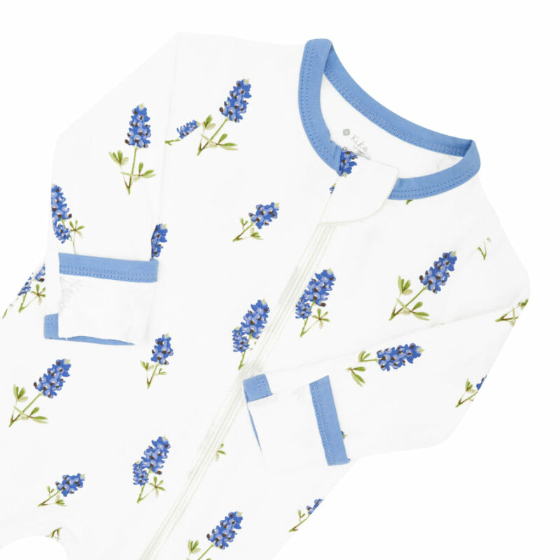 Kyte BABY Zippered Footie in Periwinkle Blossom
