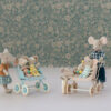Stroller in Mint for Baby Mice made by Maileg