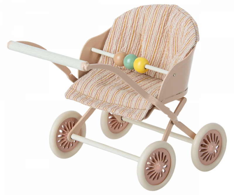 Stroller in Rose for Baby Mice from Maileg