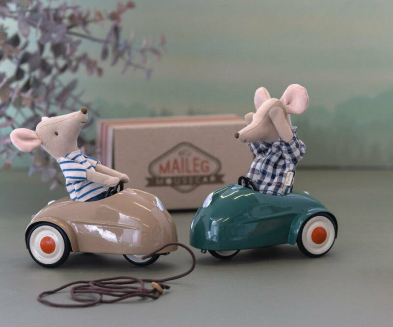Brown Mouse Car made by Maileg