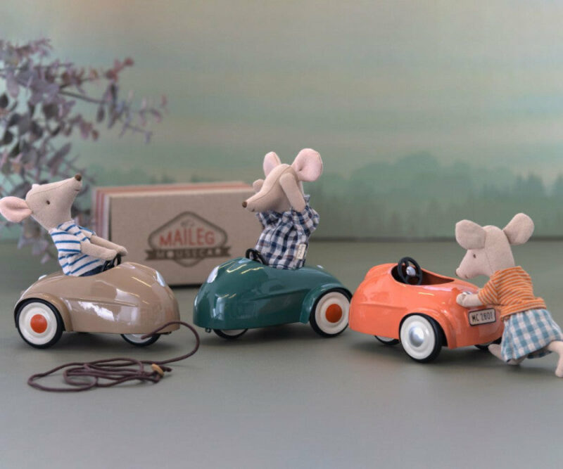 Dark Green Mouse Car made by Maileg