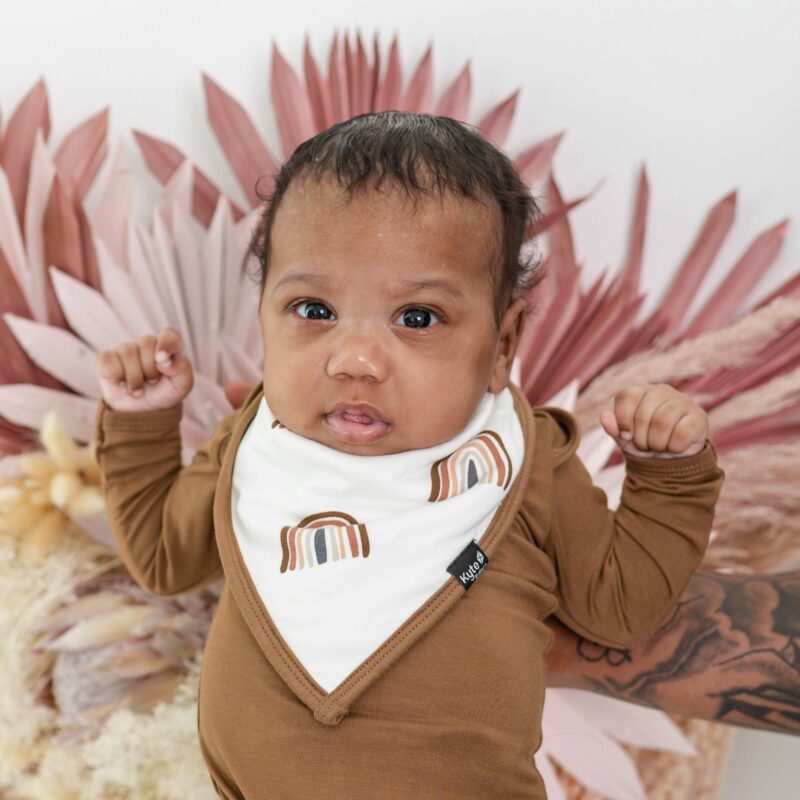 Bib in Coffee Rainbow  from Kyte BABY