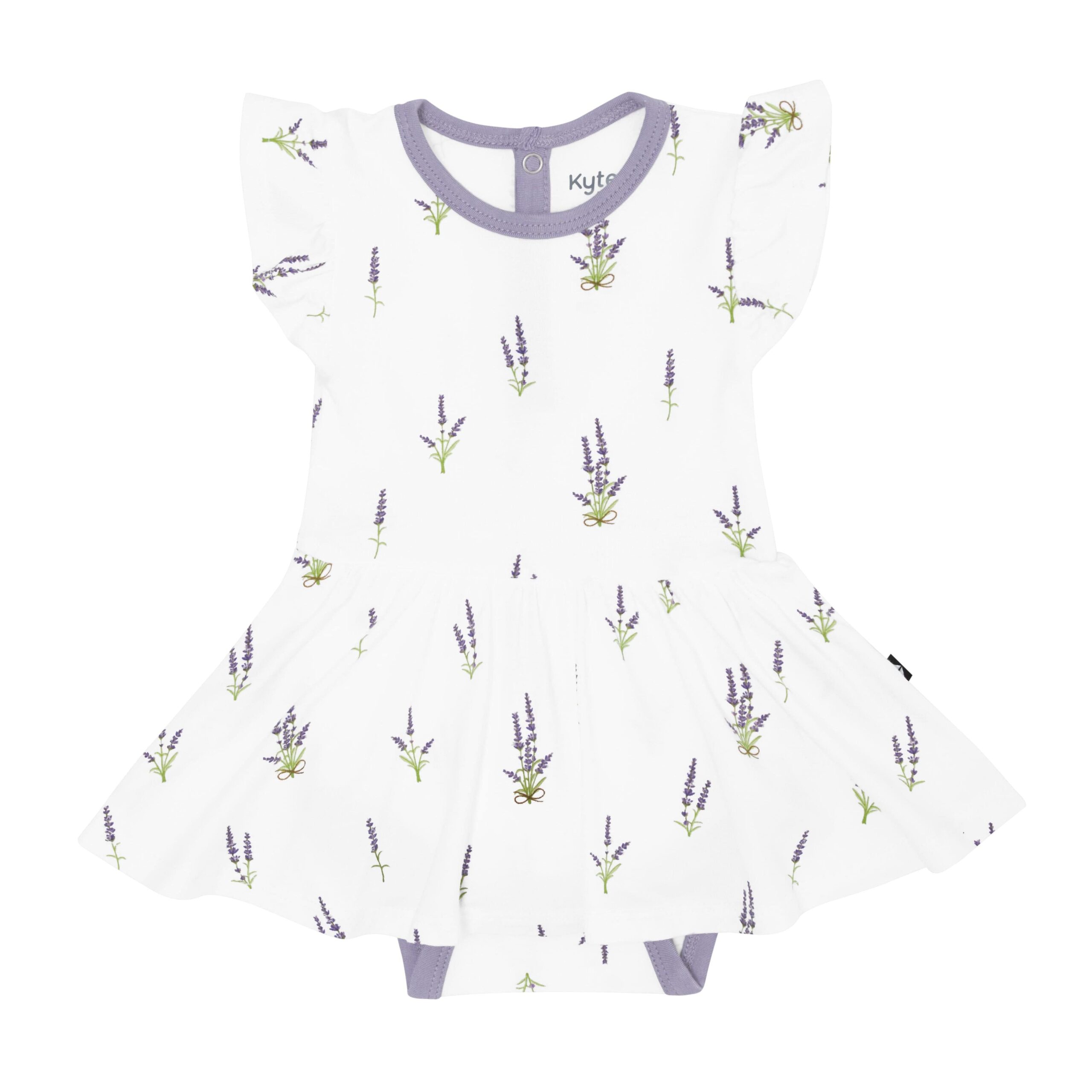 Kyte BABY Twirl Bodysuit Dress in Lavender – Blossom