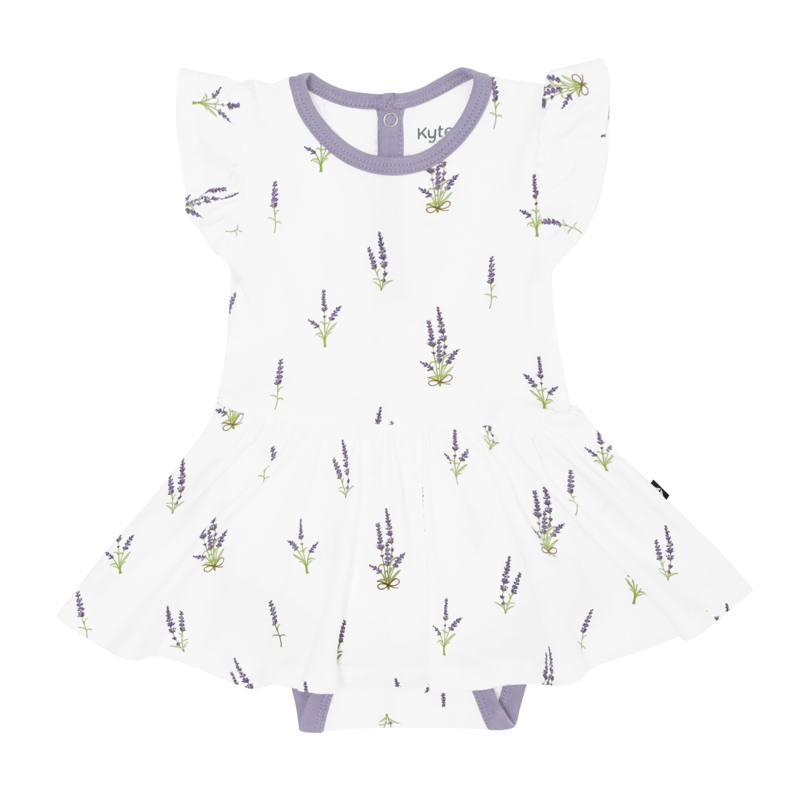 Kyte BABY Twirl Bodysuit Dress in Lavender 