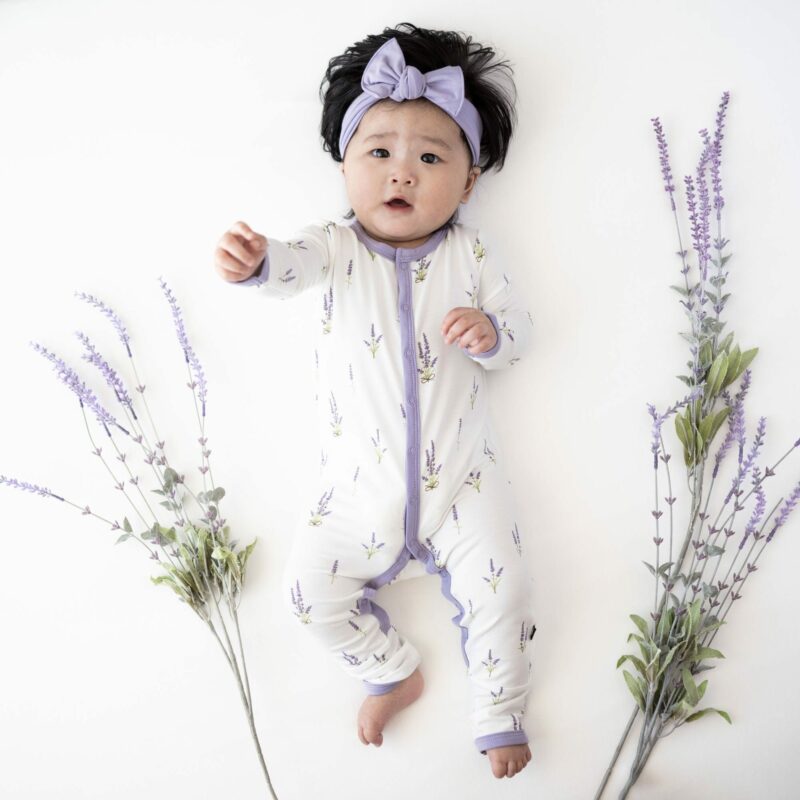 Snap Romper in Lavender from Kyte BABY
