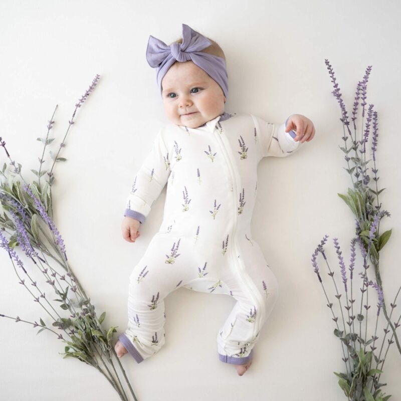 Zippered Romper in Lavender  from Kyte BABY