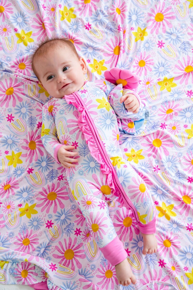 Birdie Bean Delia Bamboo Viscose Rufflle Convertible Romper
