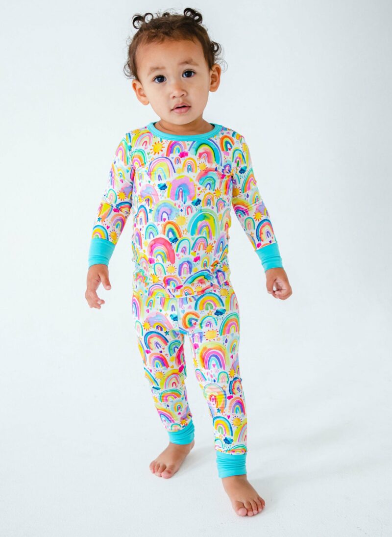 Miley Bamboo Viscose Two-Piece Pajama Set from Birdie Bean