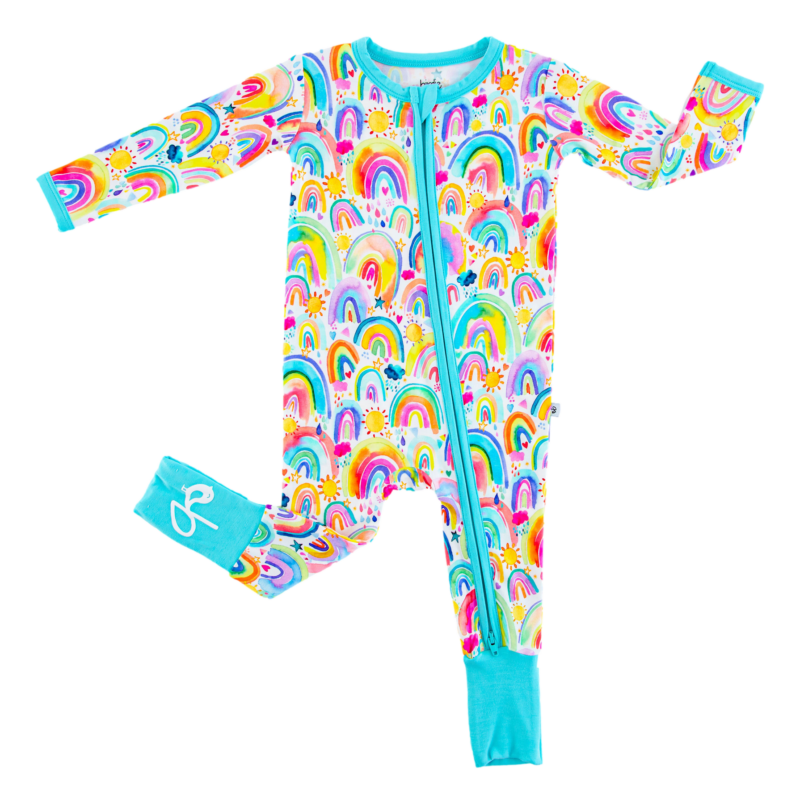 Birdie Bean Miley Bamboo Viscose Convertible Romper Rainbows