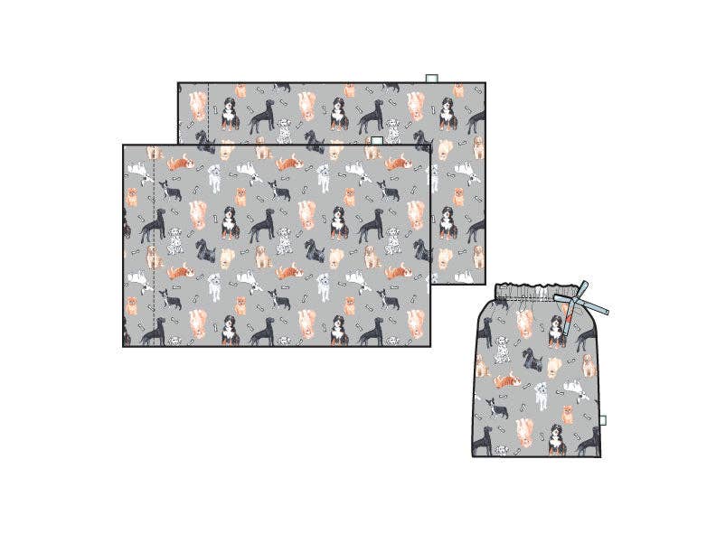 Macaron + Me Puppy Pack Bamboo Viscose Pillowcase Set