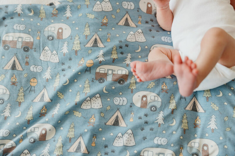 Bridger Knit Swaddle Blanket made by Copper Pearl