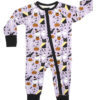 Emerson and Friends Spooky Cute Halloween Purple Bamboo Viscose Convertible Footie