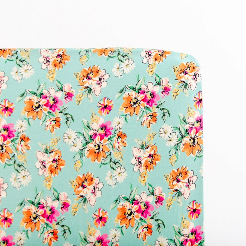 Flower Child Bamboo Viscose Crib Sheet from Dreamiere