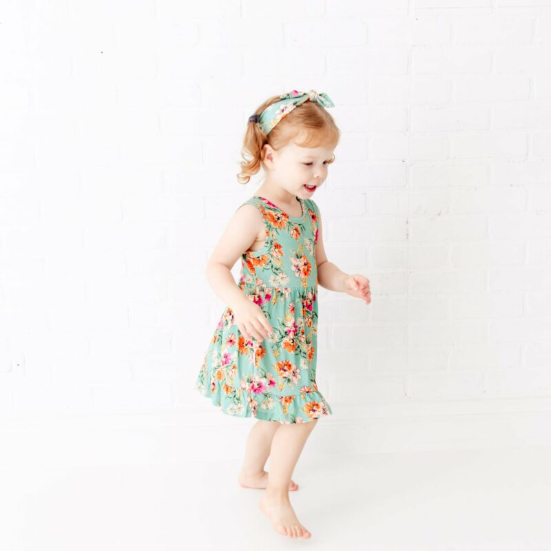 Flower Child Little Bow Bamboo Viscose Bodysuit Twirler