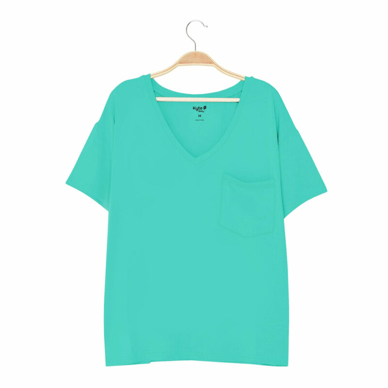 Kyte BABY Women’s Relaxed Fit V-Neck in Caribbean 