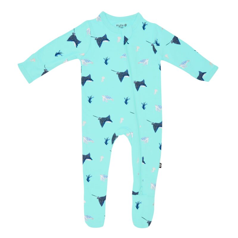 Zippered Footie in Eagle Ray  from Kyte BABY