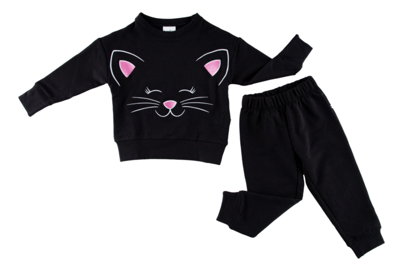 Birdie Bean Black Cat Bamboo Viscose Crewneck Set Halloween