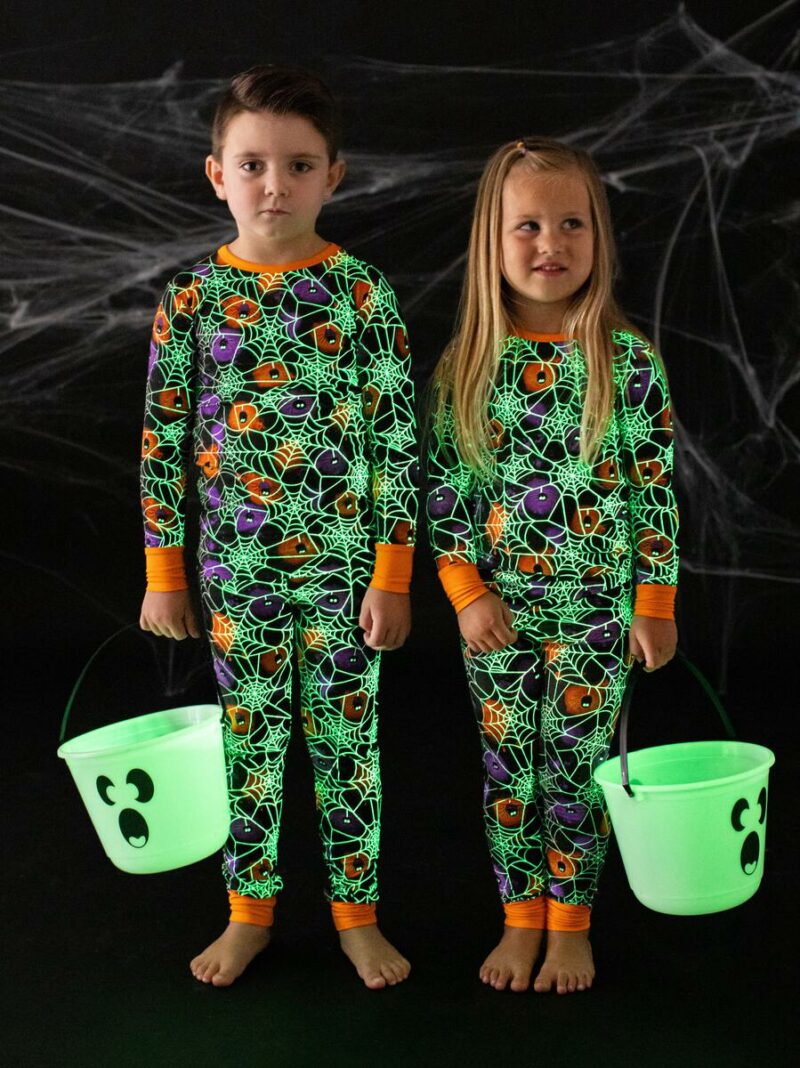 Gomez Glow-In-The-Dark Two-Piece Pajama Set from Birdie Bean