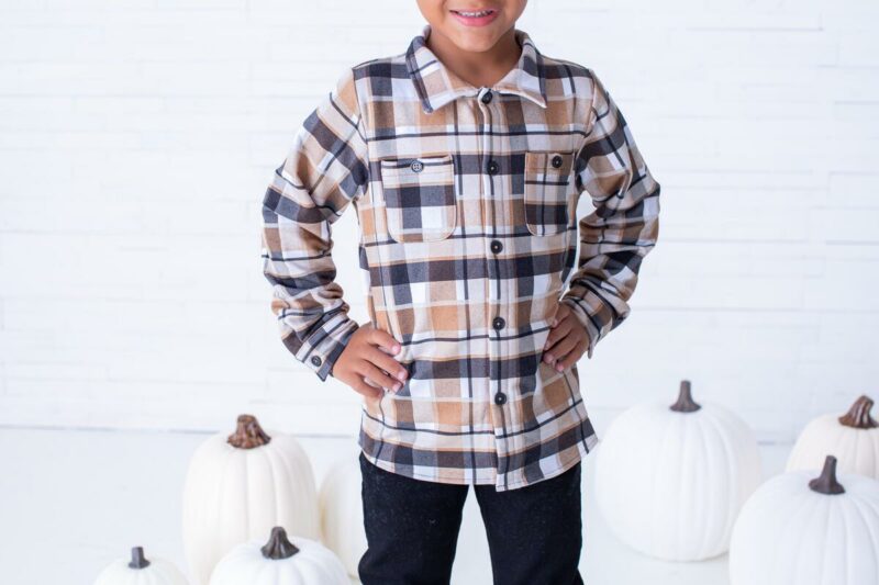 Brown Plaid Flannel from Birdie Bean