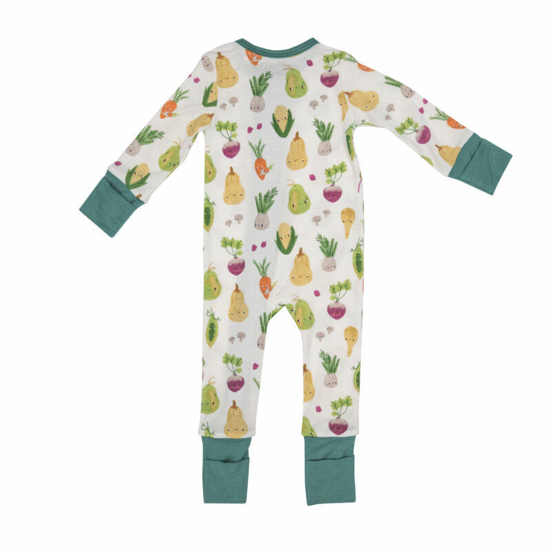 Angel Dear Baby Vegetables Bamboo Viscose Zipper Romper