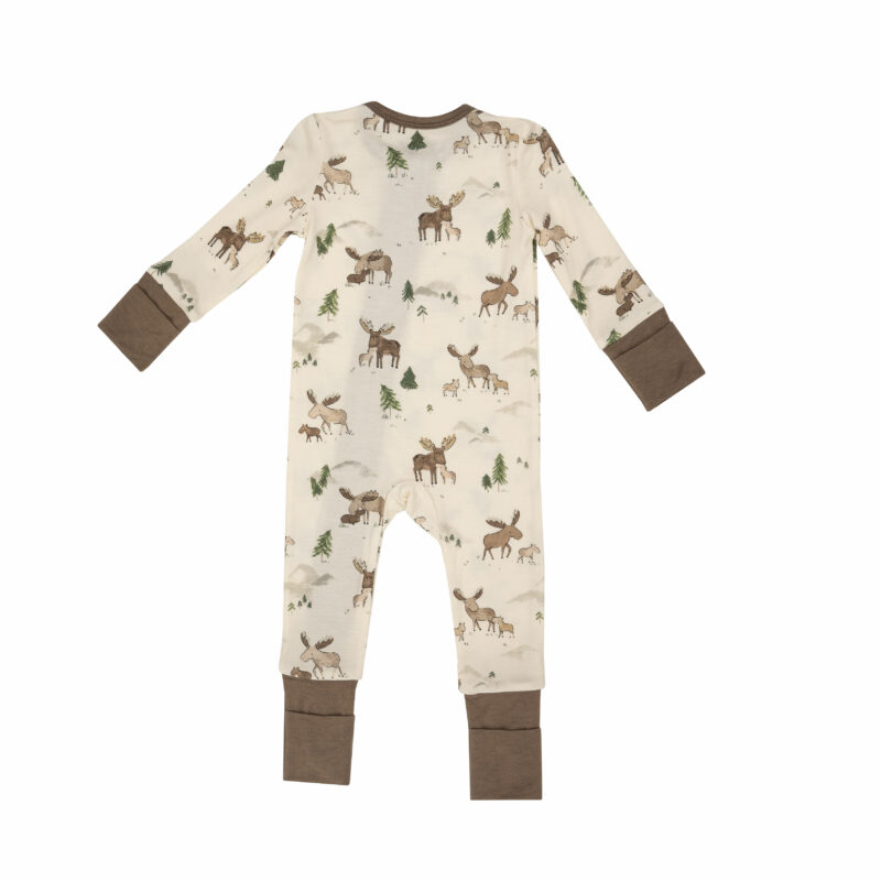 Angel Dear Moose Family Bamboo Viscose Zipper Romper