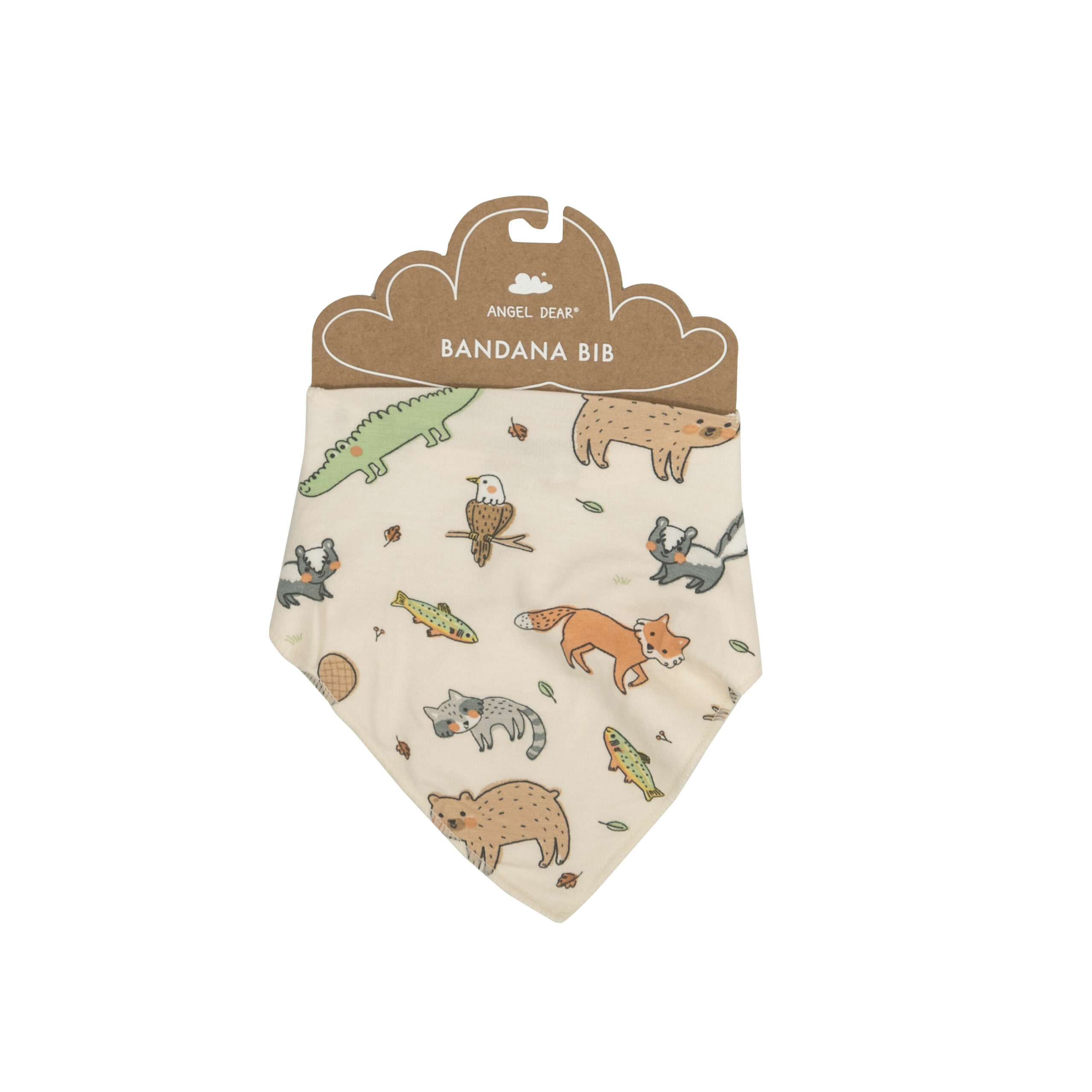 Angel Dear American Woodland Friends Bandana Bib