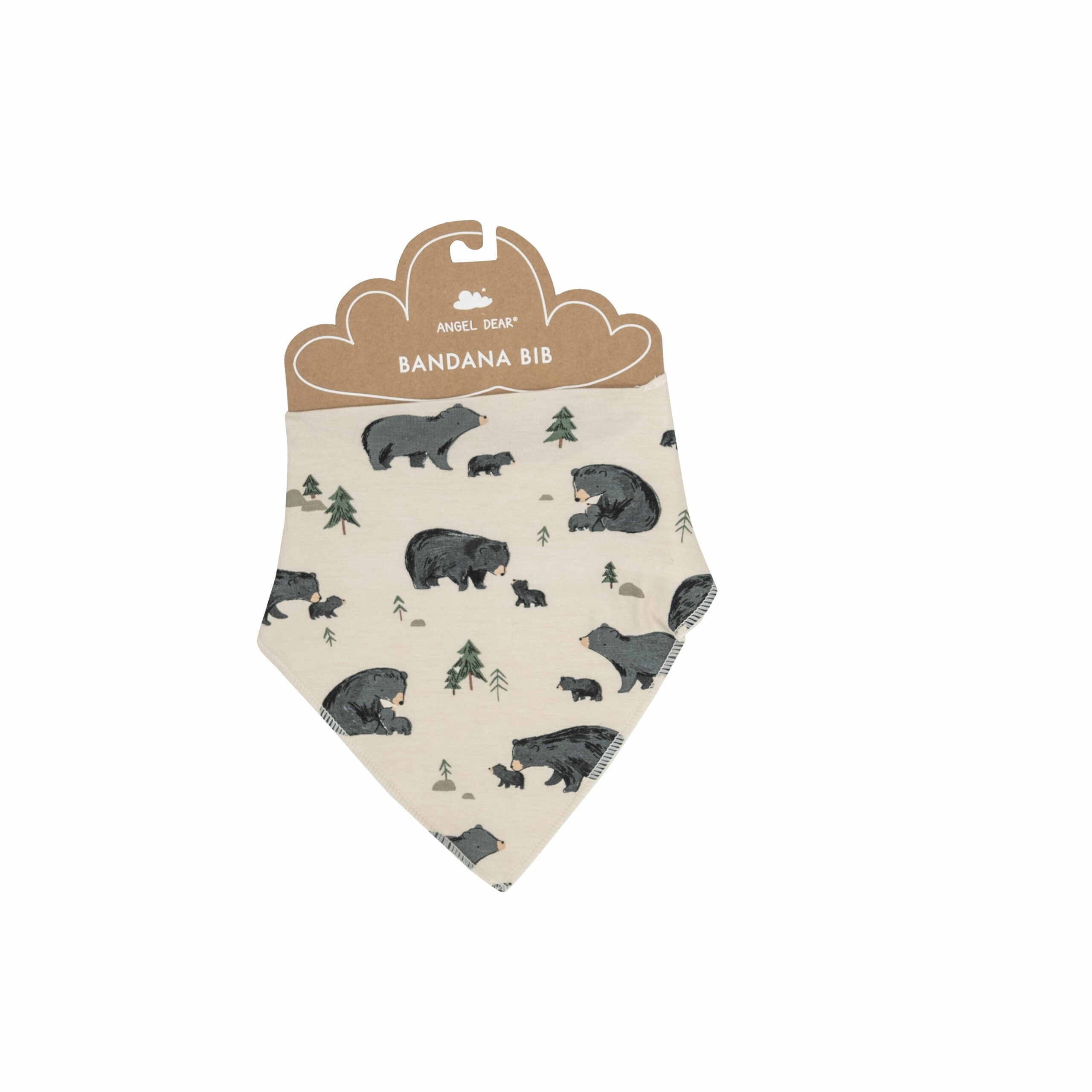 Angel Dear Black Bear Bandana Bib Blossom
