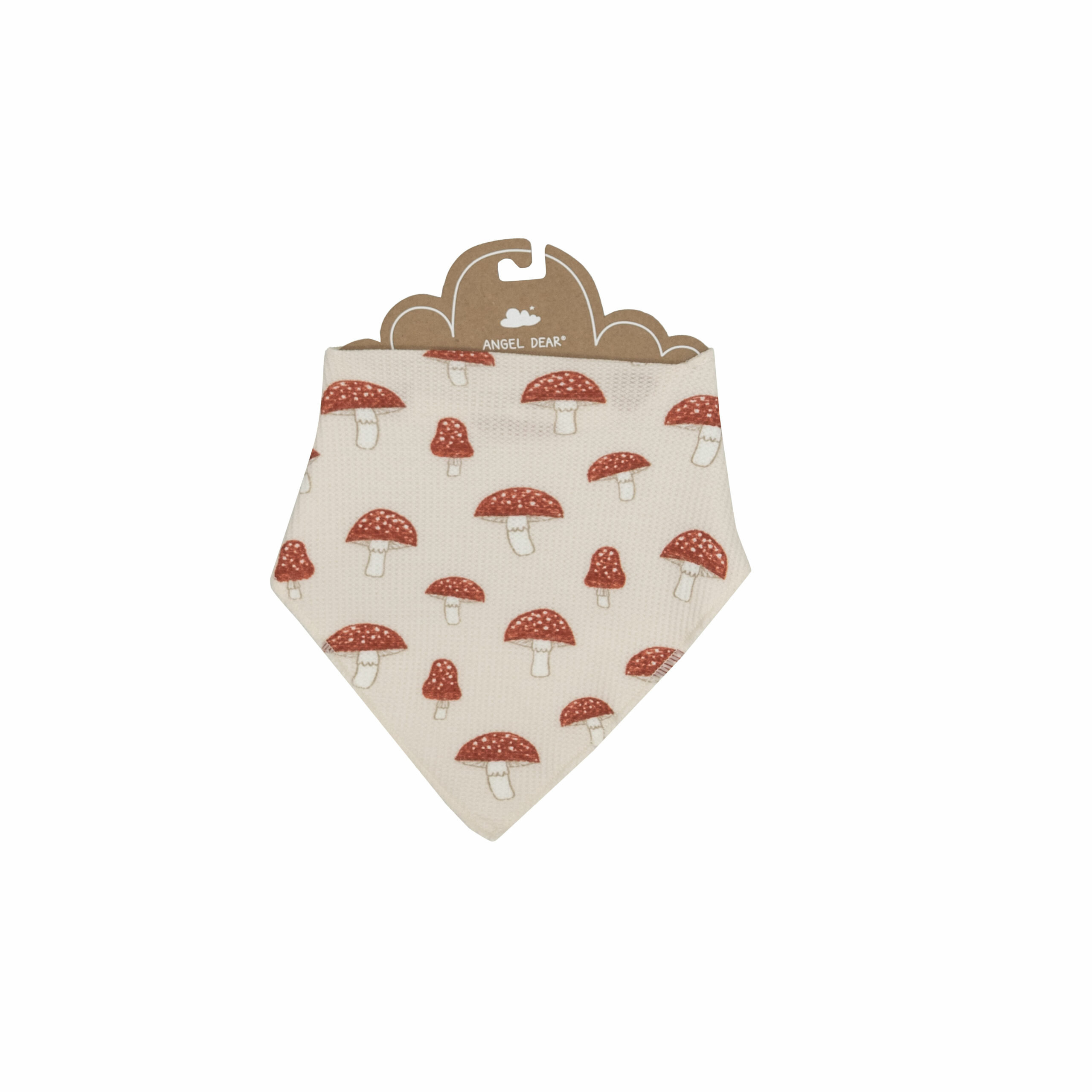Angel Dear Sketchy Mushrooms Waffle Bandana Bib