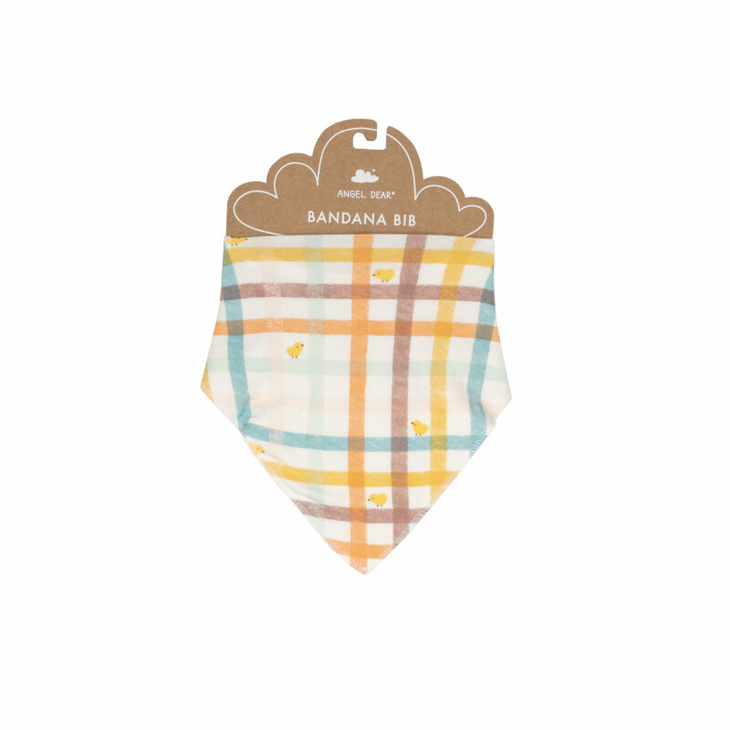 Angel Dear Plaid With Chicks Bandana Bib