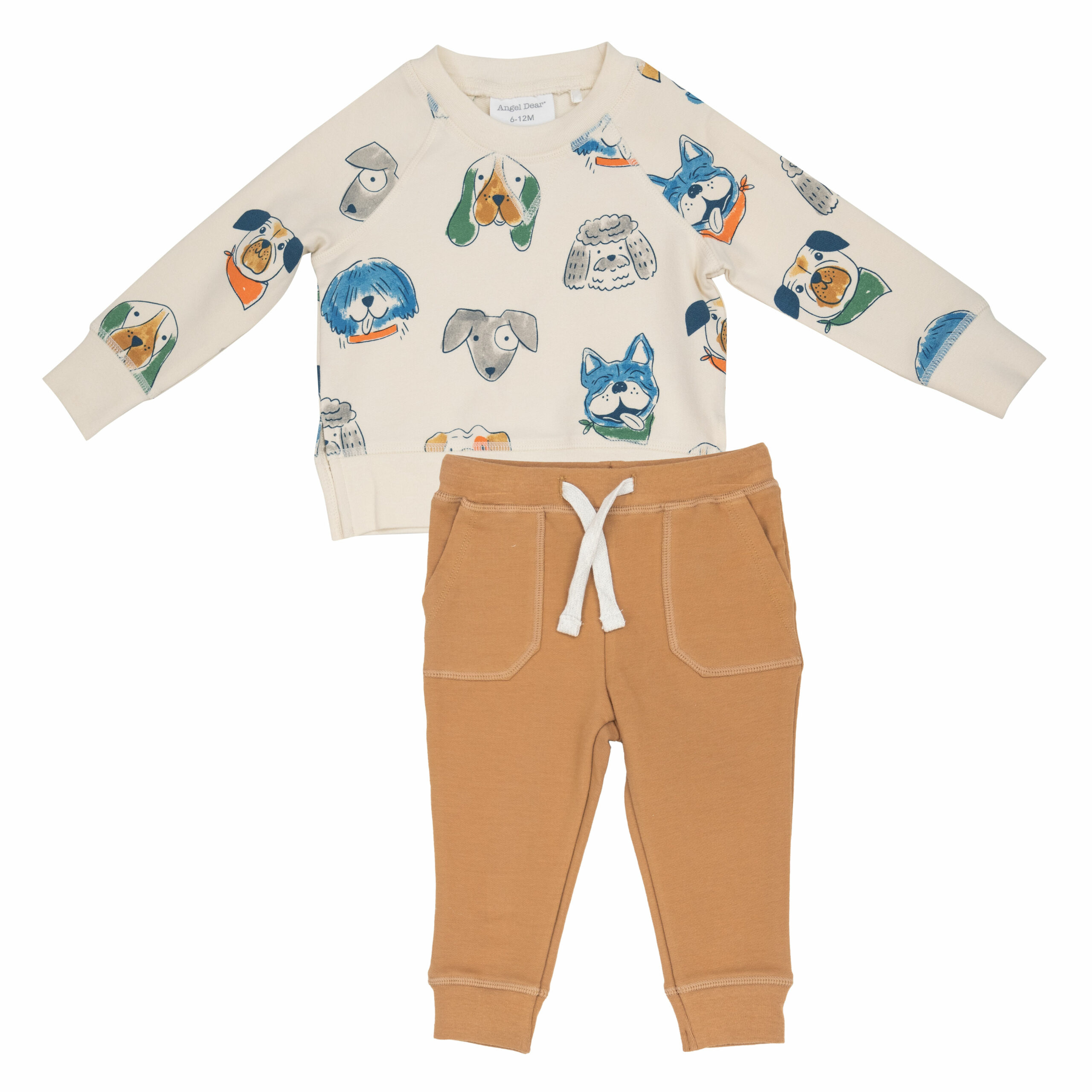 Angel Dear Furry Friends Raglan Sweatshirt And Jogger Set