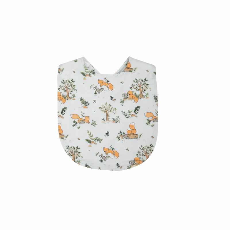 Angel Dear Baby Foxes Blue Feeding Bib