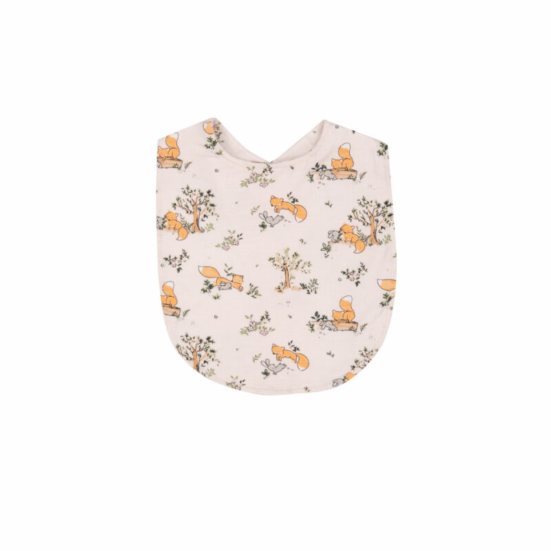 Angel Dear Baby Foxes Pink Feeding Bib