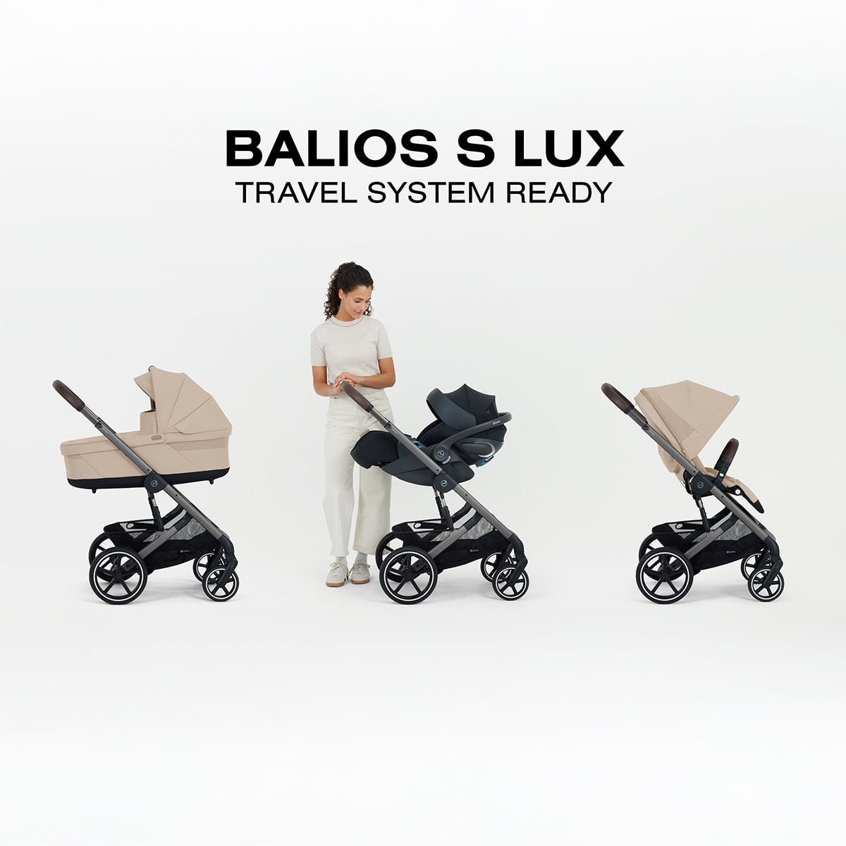 Cybex - Balios S Lux Stroller, Almond Beige