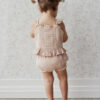 Organic Cotton Muslin Frill Bloomer in Misty Pink