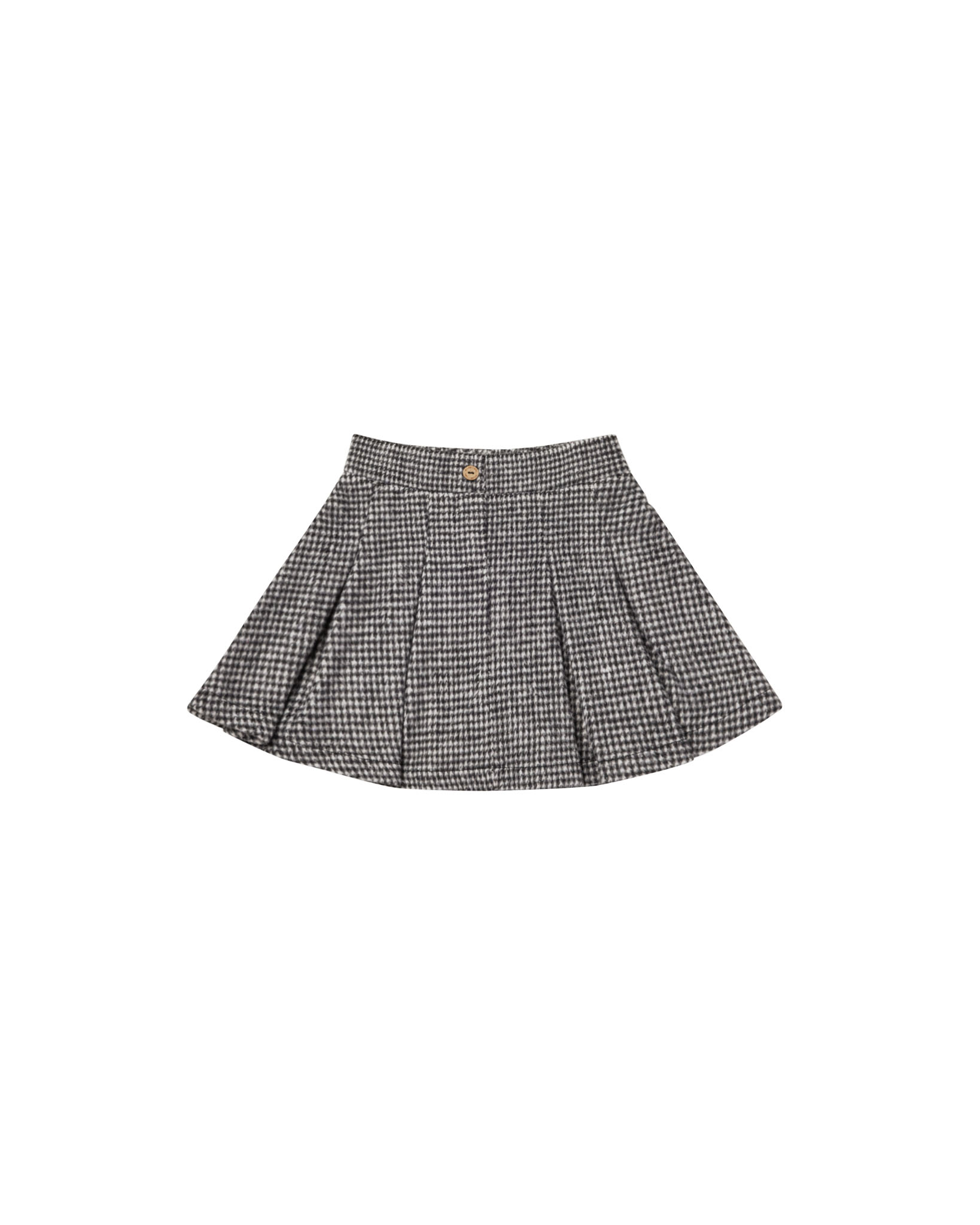 Rylee + Cru Tailored Skirt In Black Houndstooth