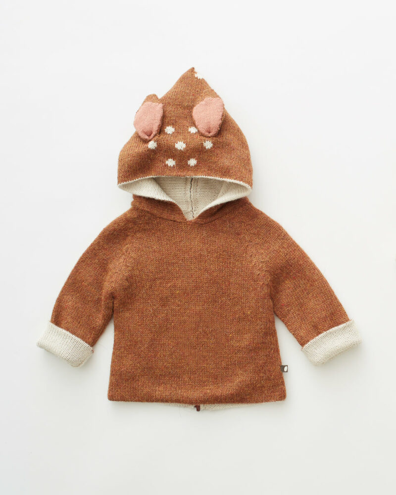 Bambi Knit Hoodie from Oeuf