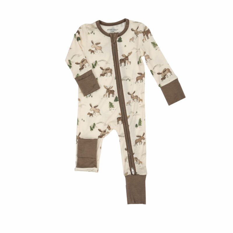 Angel Dear Moose Family Bamboo Viscose Zipper Romper
