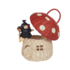 Olli Ella Rattan Red Mushroom Basket Toys