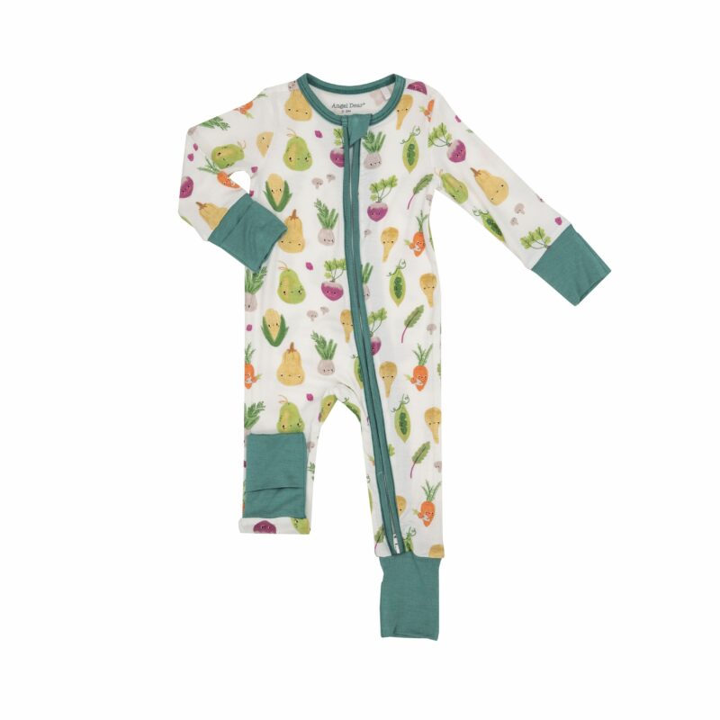 Angel Dear Baby Vegetables Bamboo Viscose Zipper Romper
