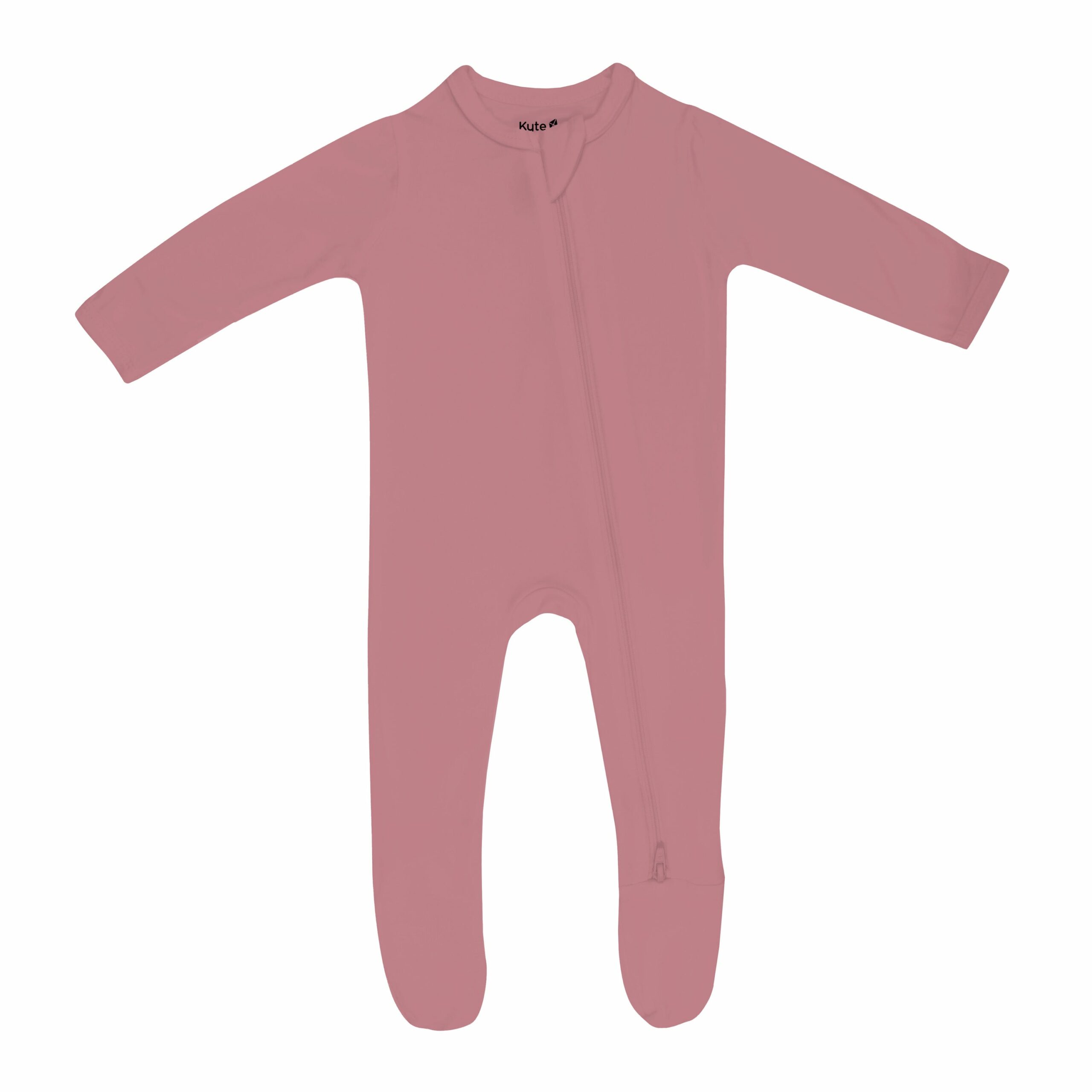 Zippered Footie in Dusty Rose from Kyte BABY
