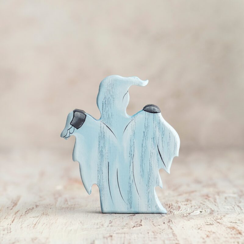 Spooky Wooden Ghost Figurine from Wooden Caterpillar Toys