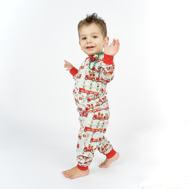 Christmas Train Bamboo Long Sleeve Pajama from Emerson and Friends