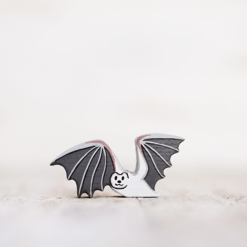 Wooden Caterpillar Toys Wooden Night Bat Figurine
