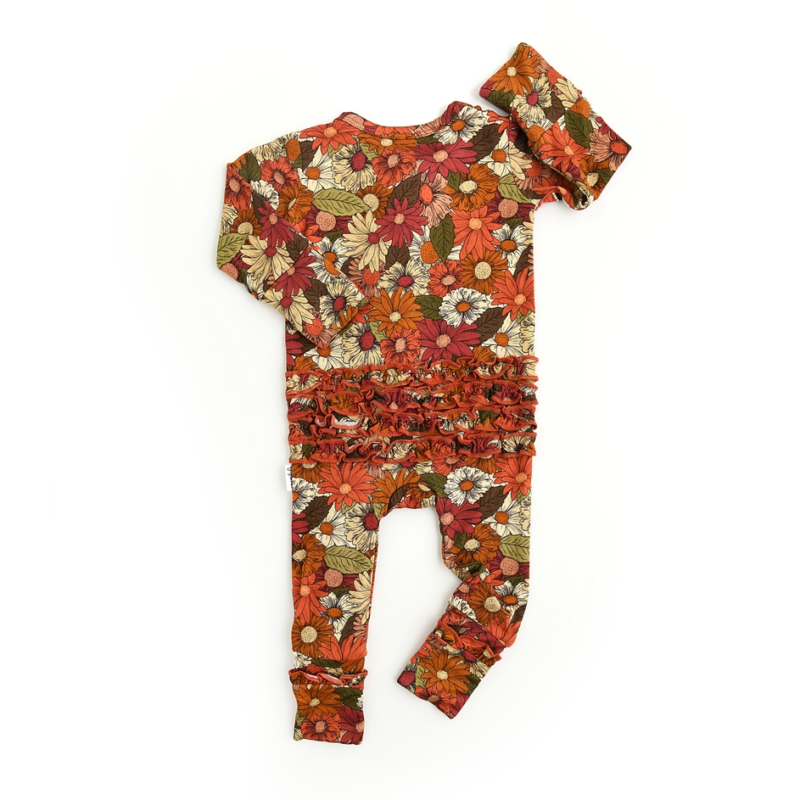 Ruthie Bamboo Viscose Ruffle Footie from Gigi and Max